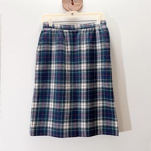 Vintage PENDELTON Authentic MacKenzie Tarten Plaid Wool Skirt Size 10